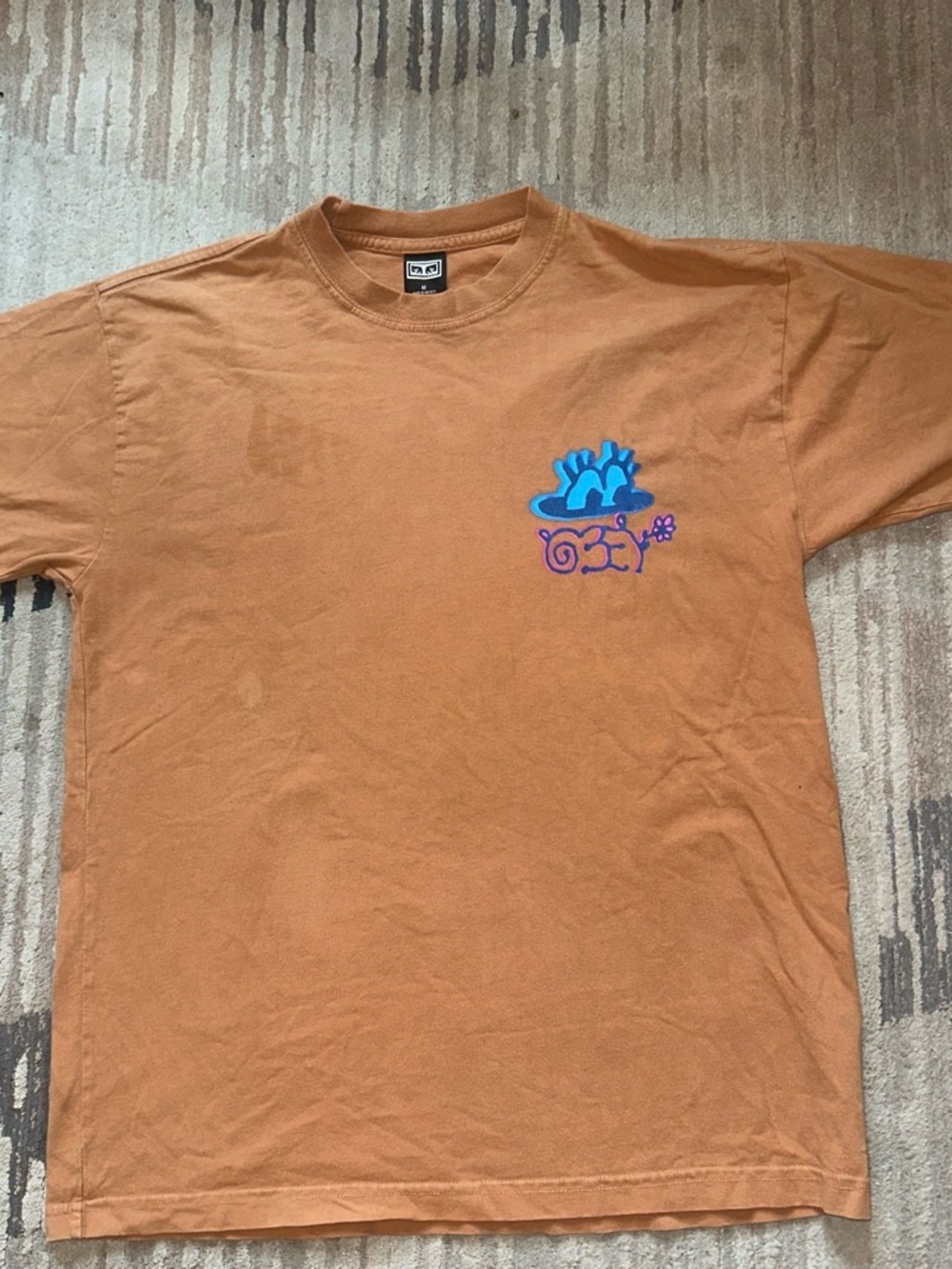 Men's Urban Outfitters OBEY "Take a Peek" T-Shirt Brown Size M